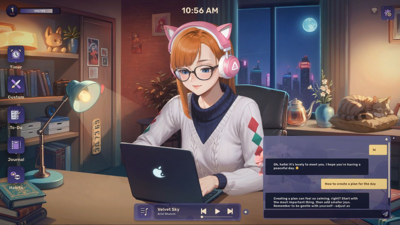 Lo-Fi女孩:AI助手/Lo-Fi Girl: AI Assistant-蓝豆人-PC单机Steam游戏下载平台