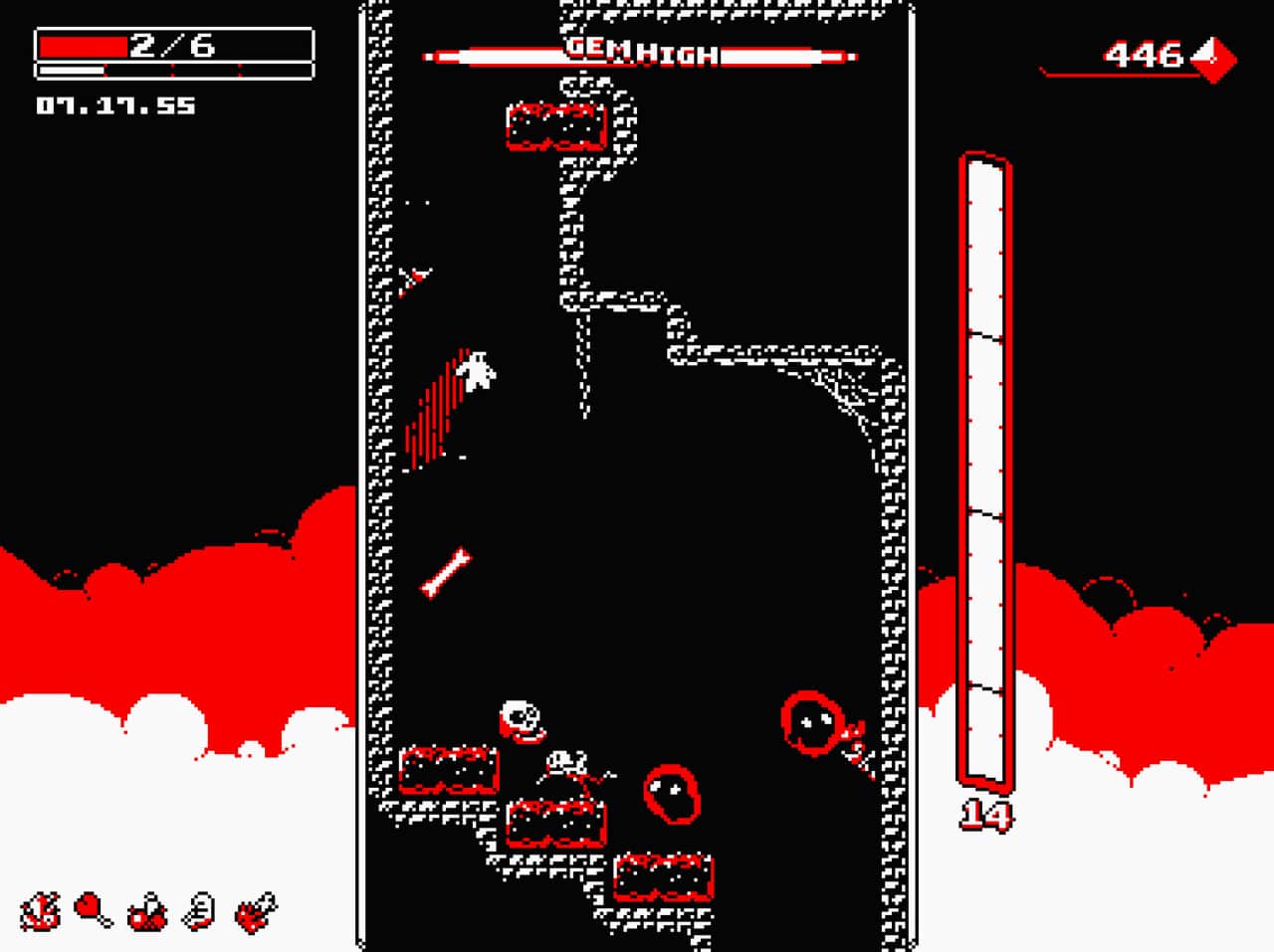 井下探险/坠落深井/Downwell-蓝豆人-PC单机Steam游戏下载平台